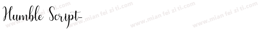 Humble Script字体转换